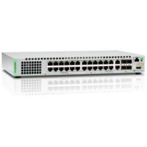 Allied Telesis CentreCOM AT-GS924MX - Switch - gestito - 24 x 10/100/1000 + 2 x combo Gigabit SFP + 2 x 10 Gigabit SFP+ - desktop, montabile su rack